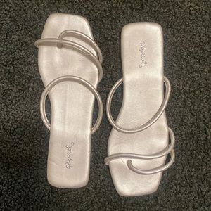 Gold qupid square toe sandal